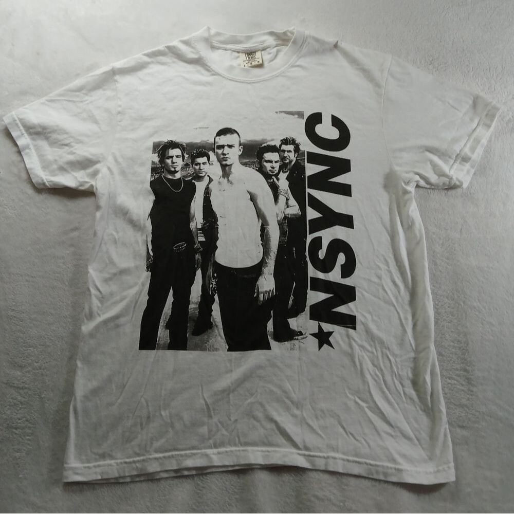 Vintage Nsync Boy Band Tshirt Comfort Colors Mens Size L‎ Justin Timberlake